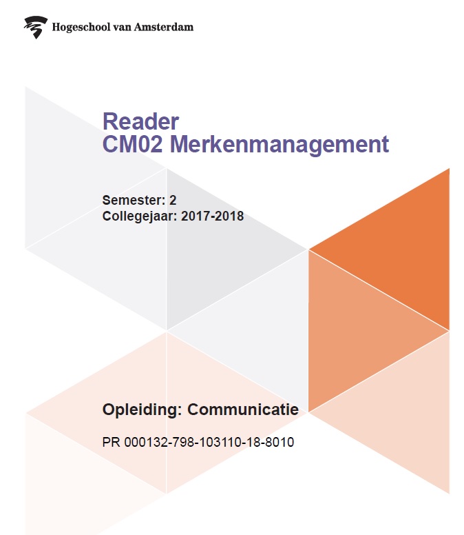 Omslag van Reader CM02 Merkenmanagement