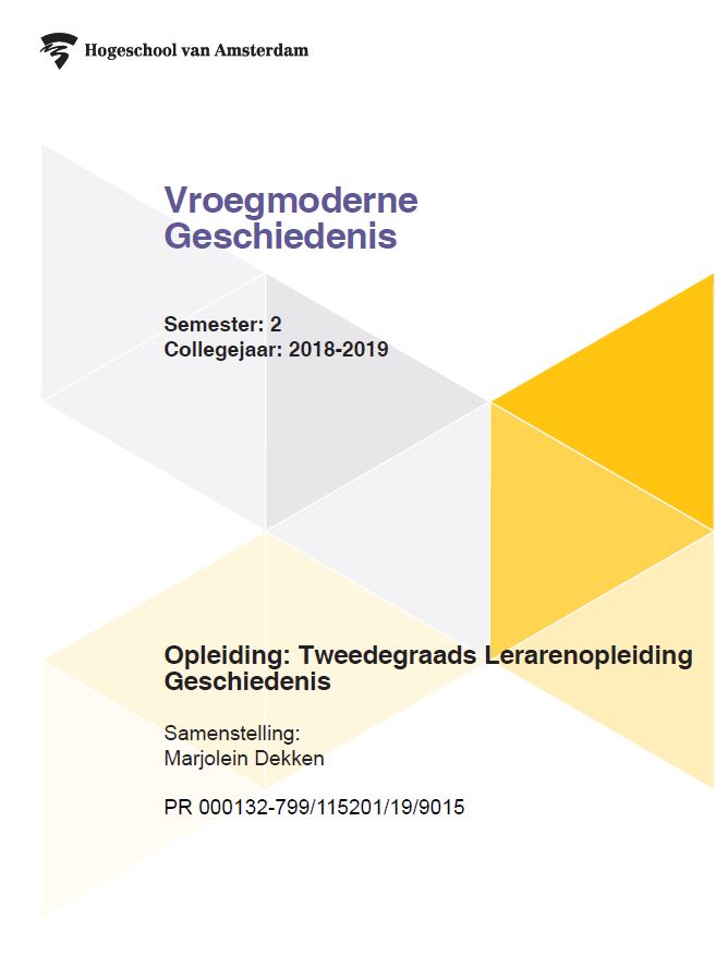 Omslag van Vroegmoderne geschiedenis