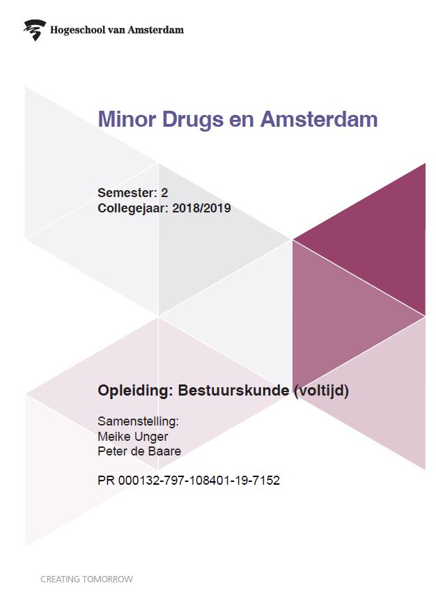 Omslag van Minor drugs en Amsterdam