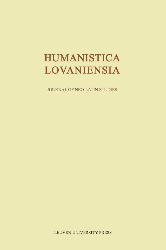 Omslag van Humanistica Lovaniensia, Volume LXVI - 2017