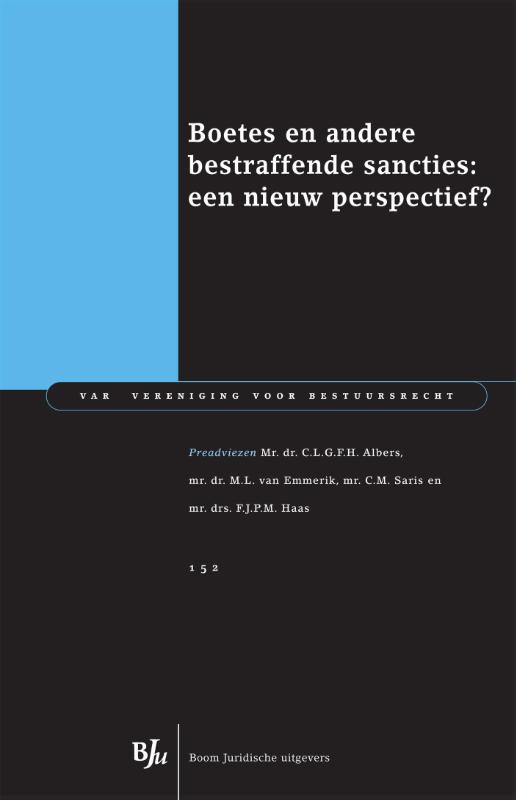 Omslag van Boetes en andere bestraffende sancties: een nieuw perspectief?
