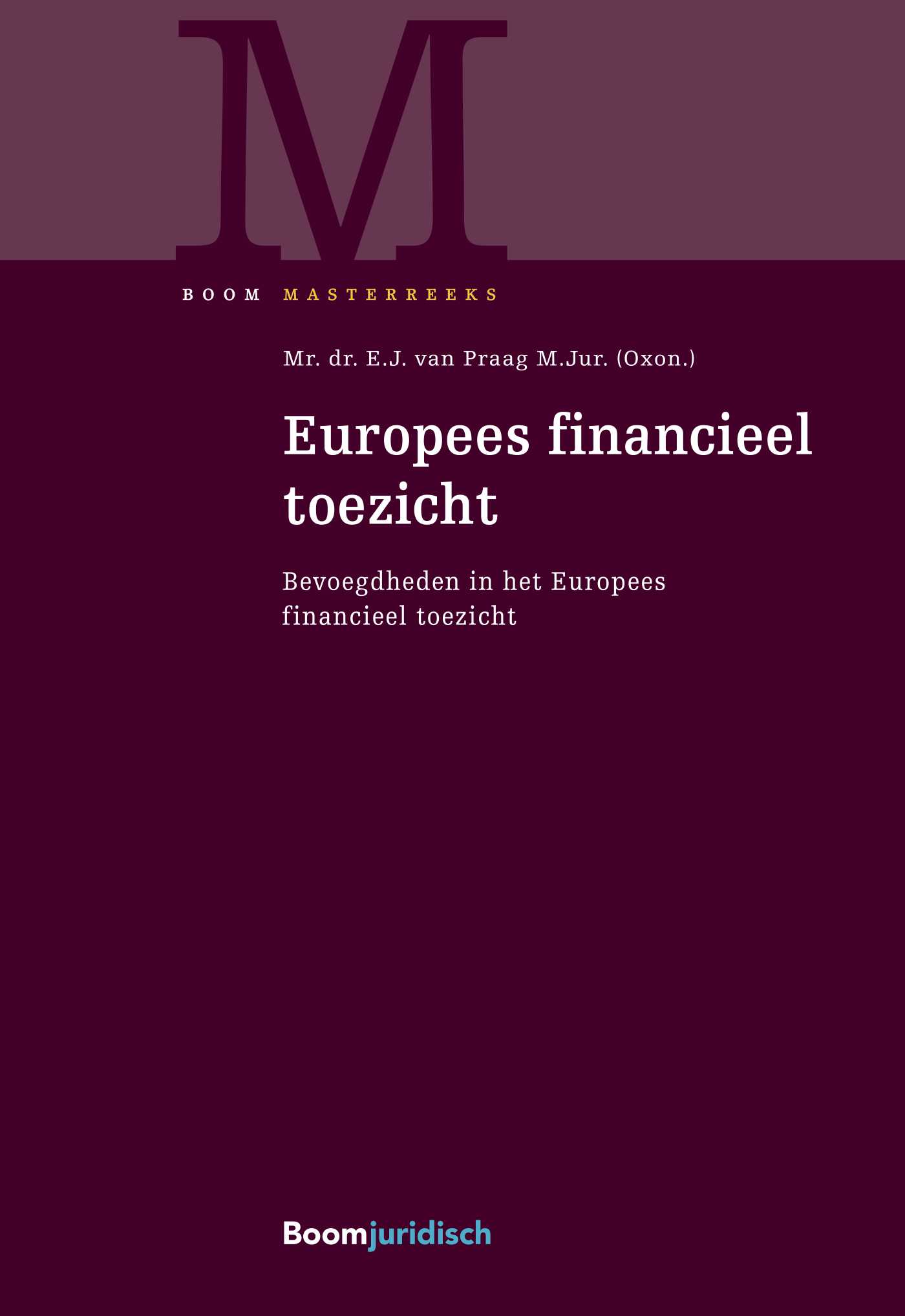 Omslag van Europees financieel toezicht