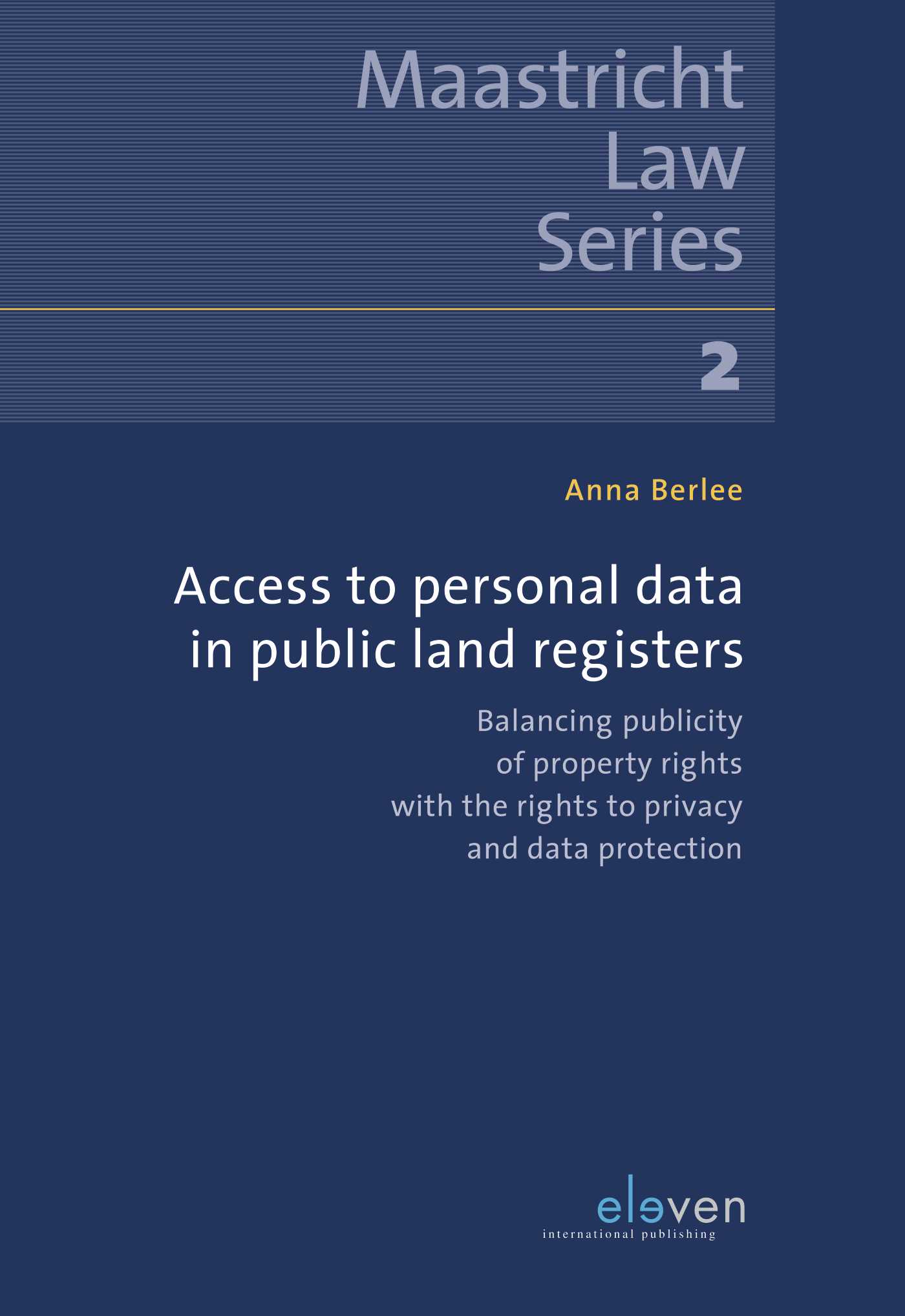 Omslag van Access to Personal Data in Public Land Registers