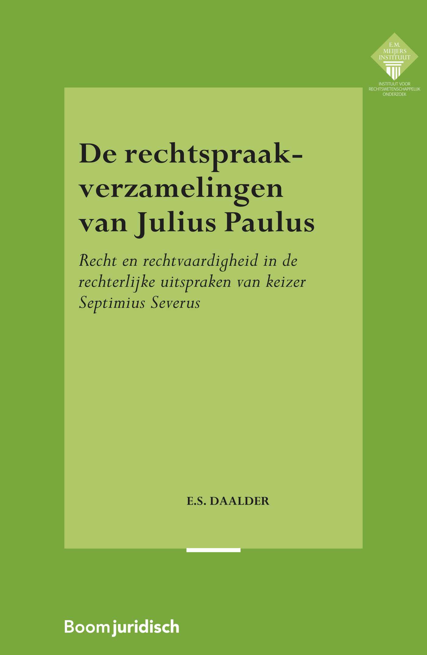 Omslag van De rechtspraakverzamelingen van Julius Paulus