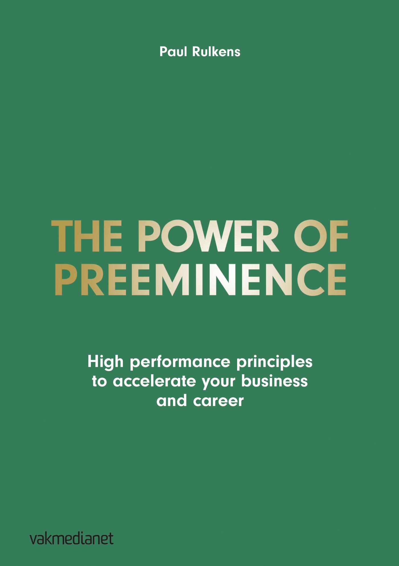 Omslag van The power of preeminence