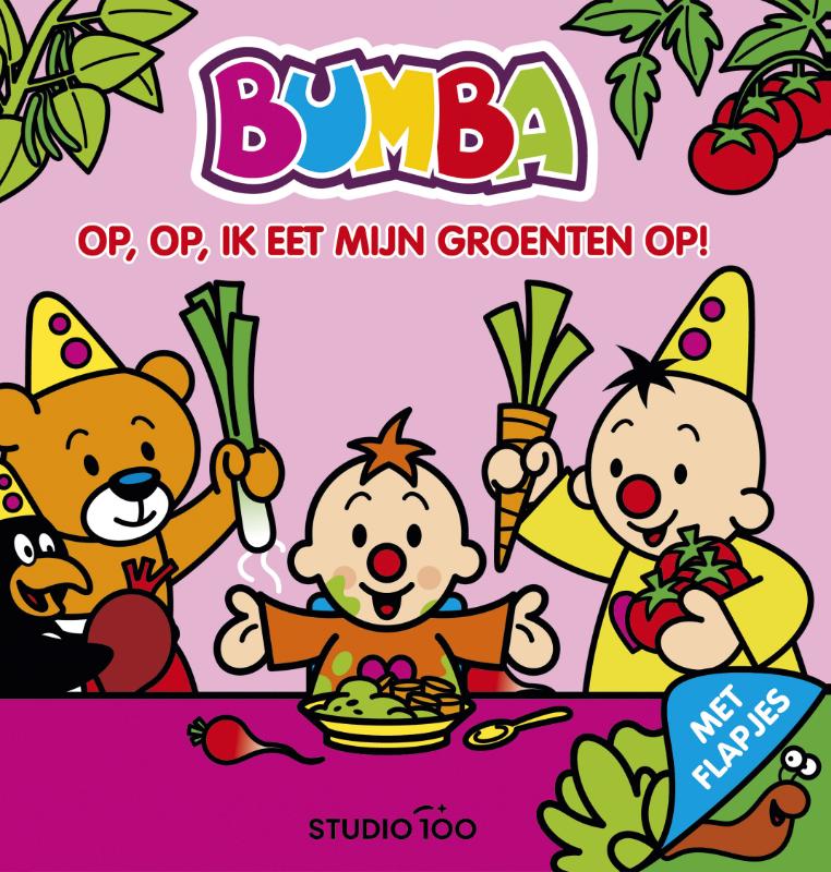 Omslag van Bumba : Kartonboek met flapjes- Op, op, ik eet mijn groenten
