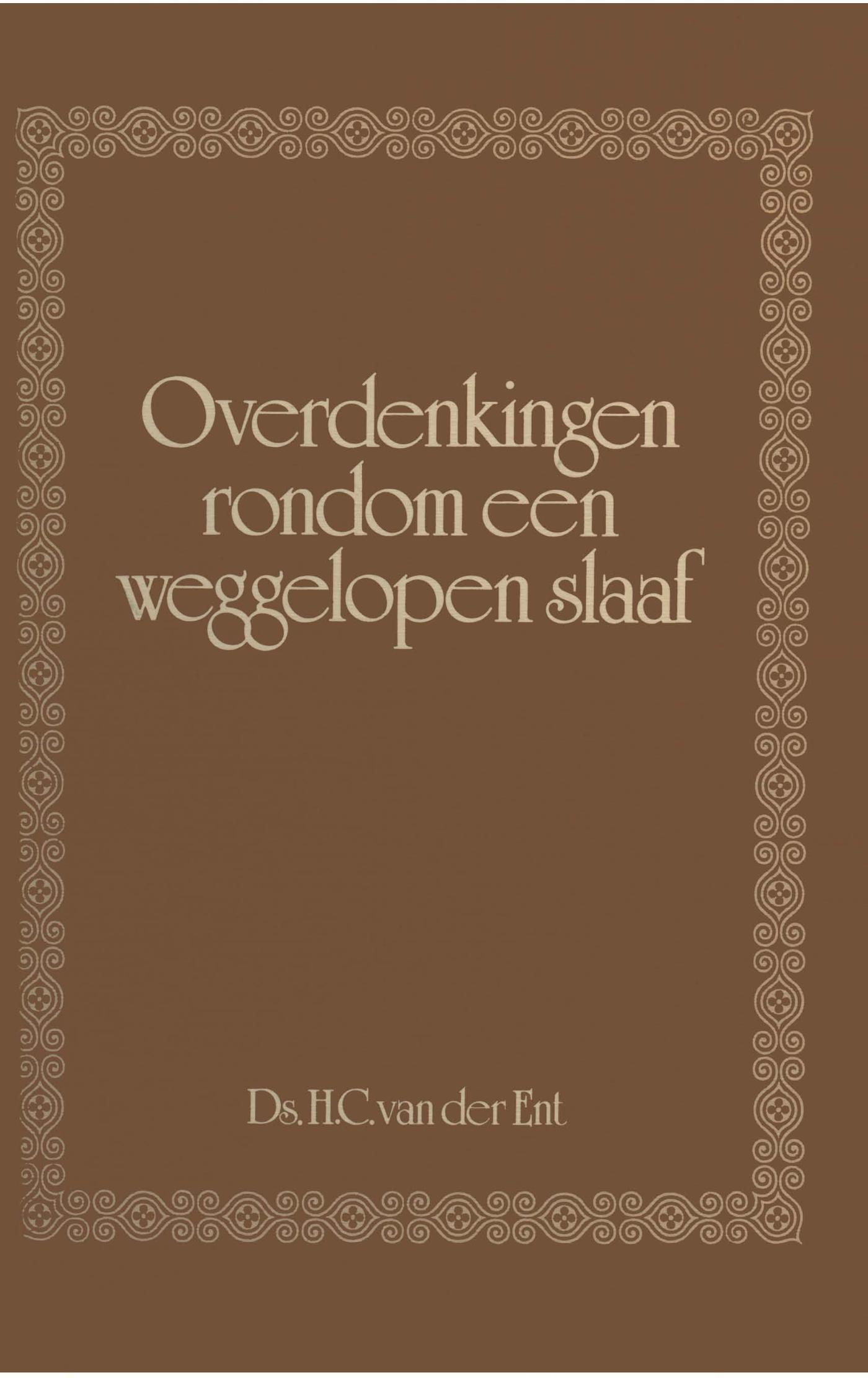 Omslag van Overdenkingen rondom een weggelopen slaaf