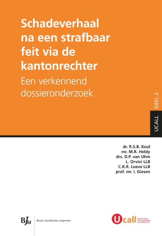 Omslag van Schadeverhaal na een strafbaar feit via de kantonrechter