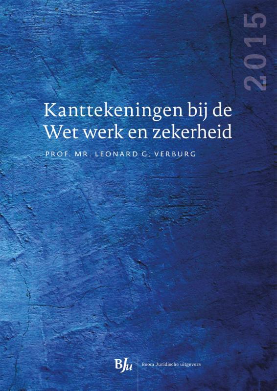 Omslag van Kanttekeningen bij de wet werk en zekerheid