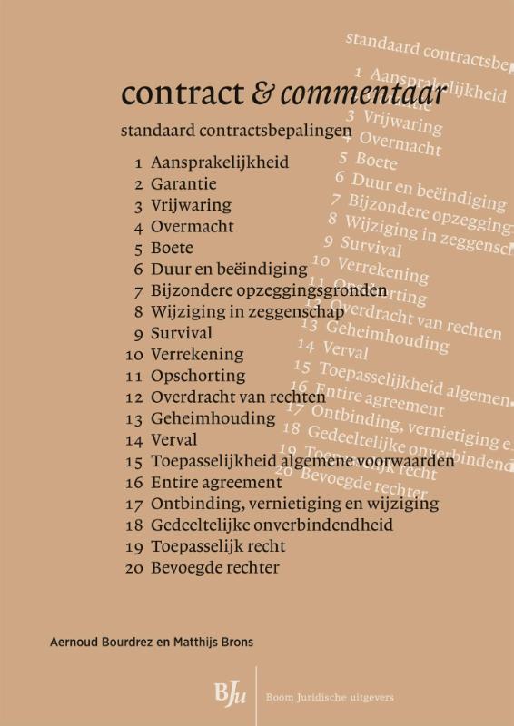 Omslag van Contract & commentaar