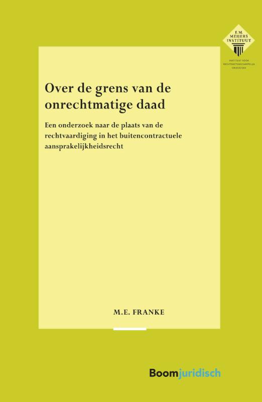 Omslag van Over de grens van de onrechtmatige daad