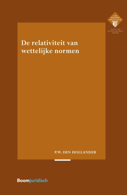 Omslag van De relativiteit van wettelijke normen
