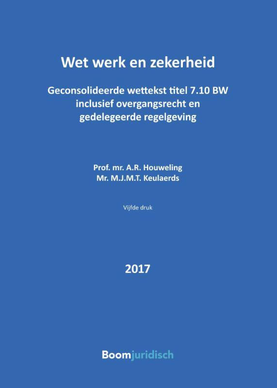Omslag van Wet werk en zekerheid 2017