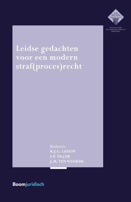 Omslag van Leidse gedachten voor een modern straf(proces)recht