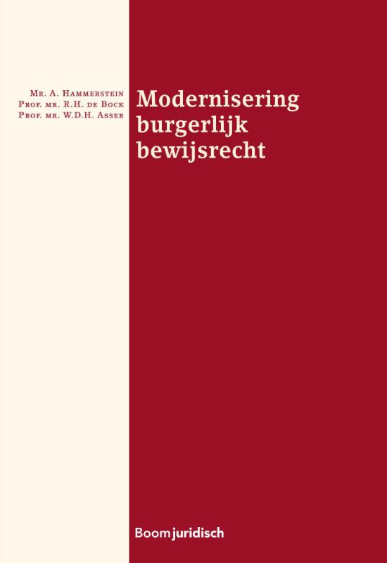 Omslag van Modernisering burgerlijk bewijsrecht