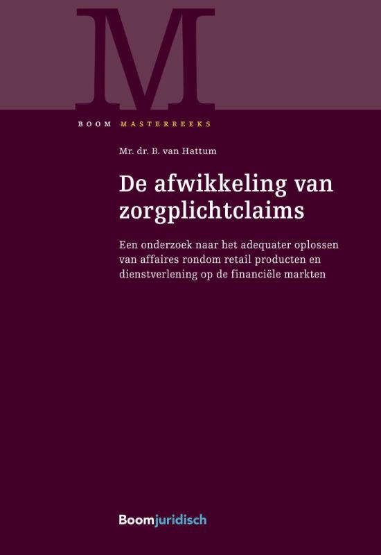 Omslag van De afwikkeling van zorgplichtclaims