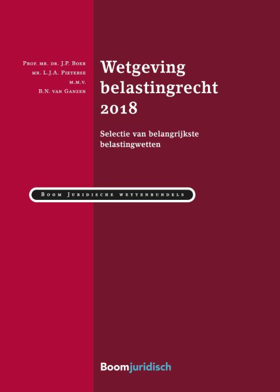 Omslag van Wetgeving belastingrecht 2018