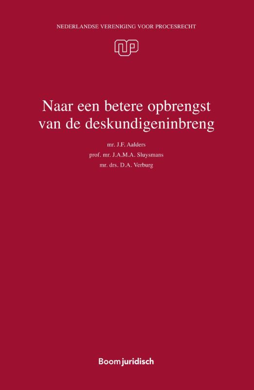 Omslag van Naar een betere opbrengst van de deskundigeninbreng