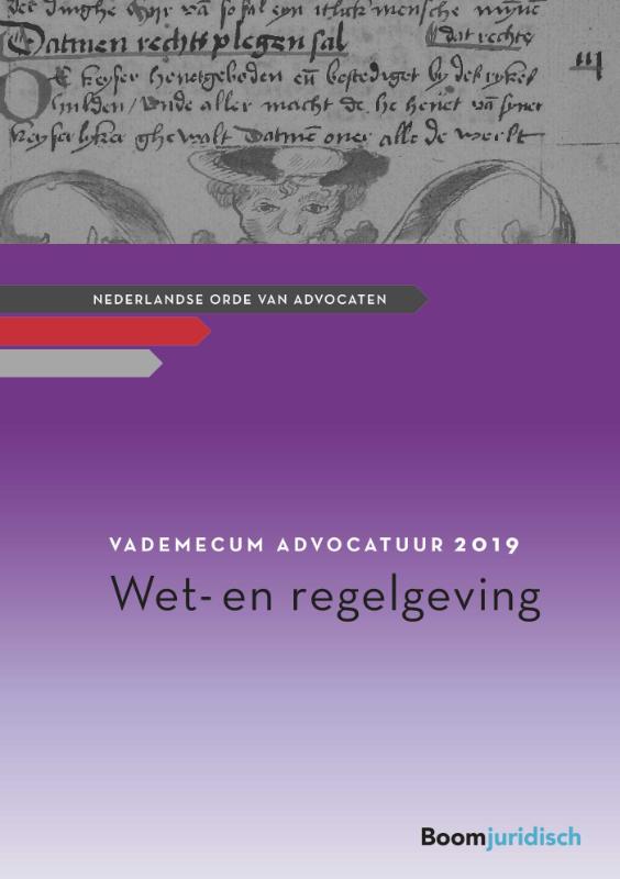 Omslag van Vademecum Advocatuur 2019