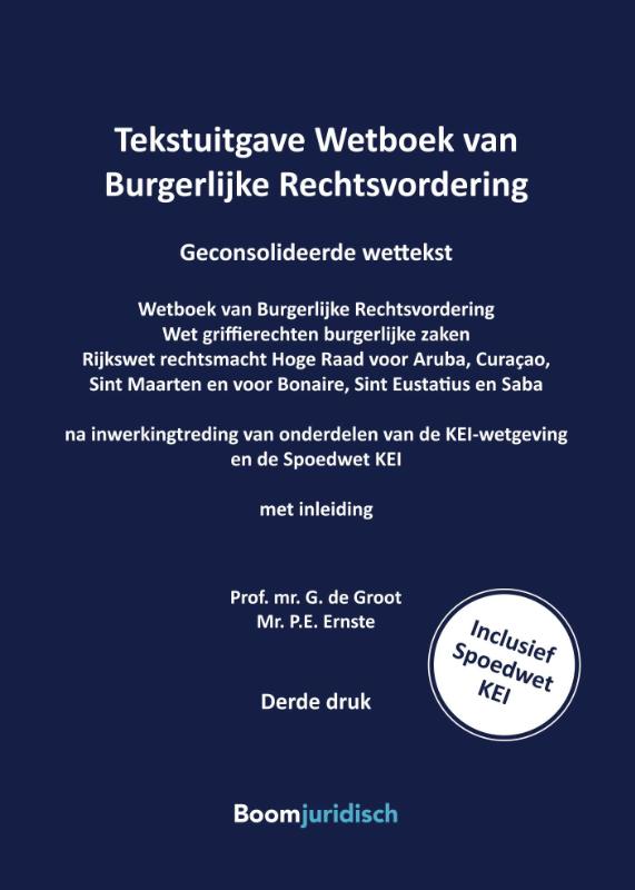 Omslag van Tekstuitgave Wetboek van Burgerlijke Rechtsvordering