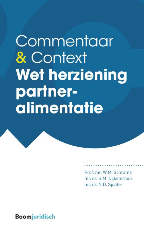 Omslag van Wet herziening partneralimentatie