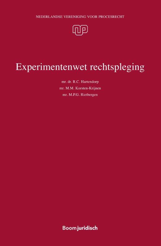 Omslag van Experimentenwet rechtspleging