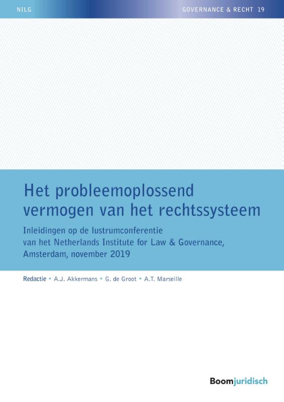 Omslag van Het probleemoplossend vermogen van het rechtssysteem