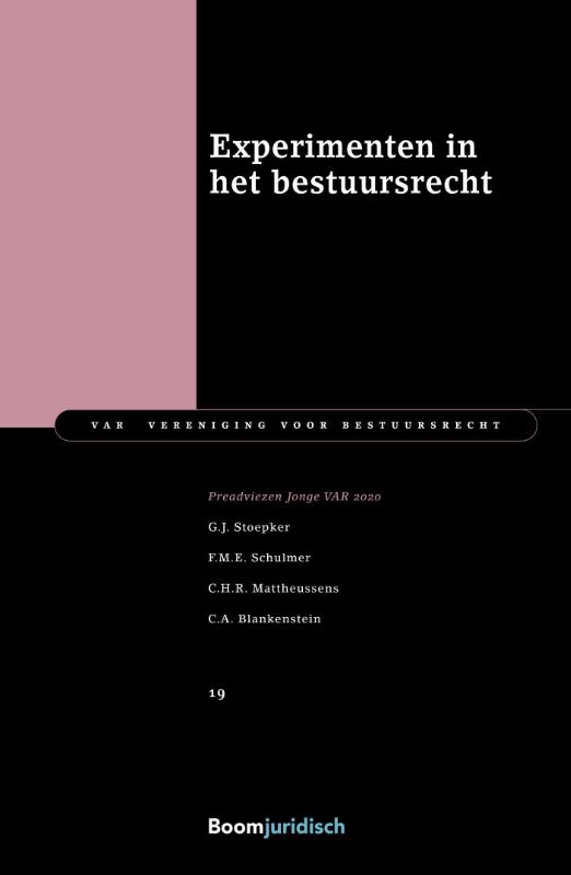 Omslag van Experimenten in het bestuursrecht