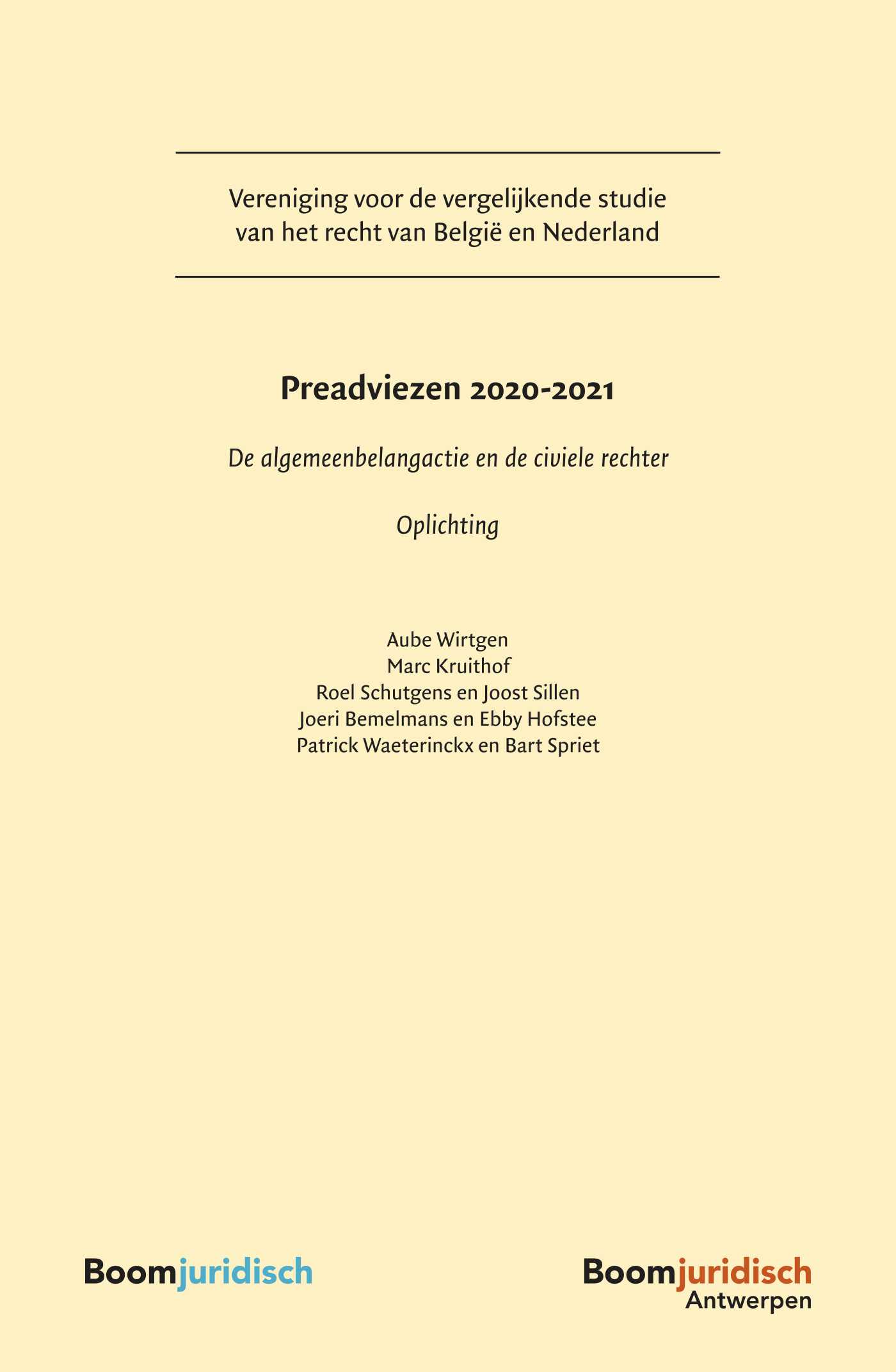 Omslag van Preadviezen 2020-2021