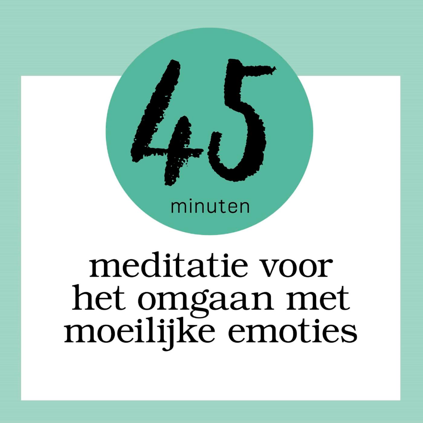 Omslag van 45 minuten meditatie voor het omgaan met moeilijke emoties