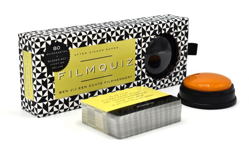 Omslag van Filmquiz - Quizdoos met buzzer