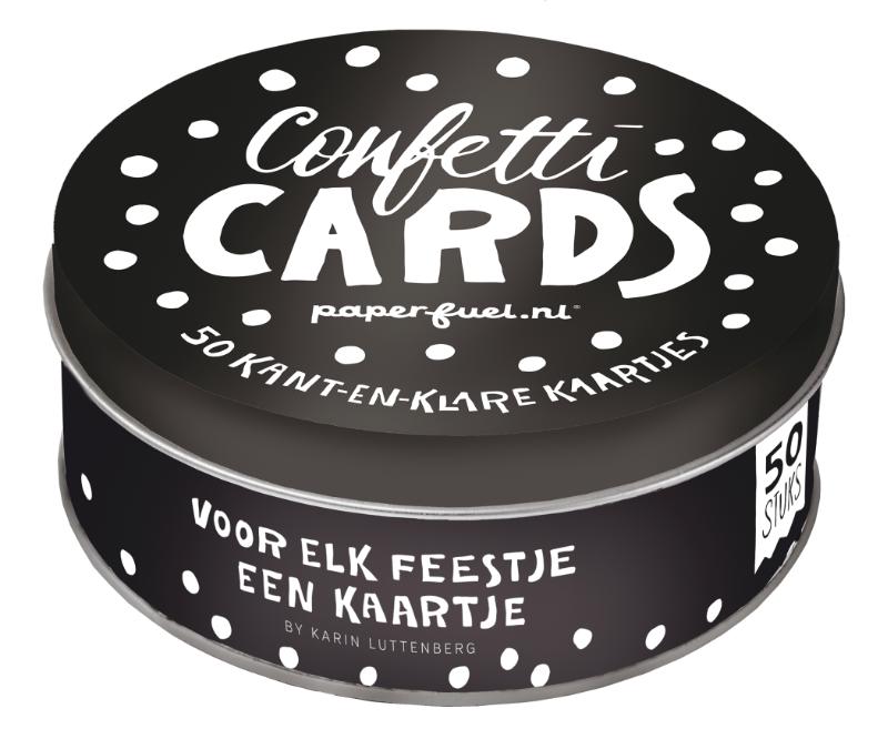 Omslag van Paperfuel Confetti cards 50 kant-en-klare kaartjes