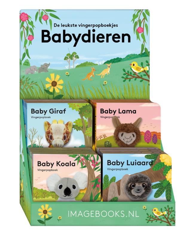 Omslag van Display Vingerpopboekjes 4Tx4E Babydieren