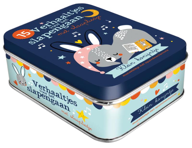 Omslag van Muziekblikje met verhaaltjes voor het slapen gaan-Klein Konijntje