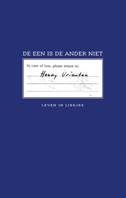 Omslag van De een is de ander niet