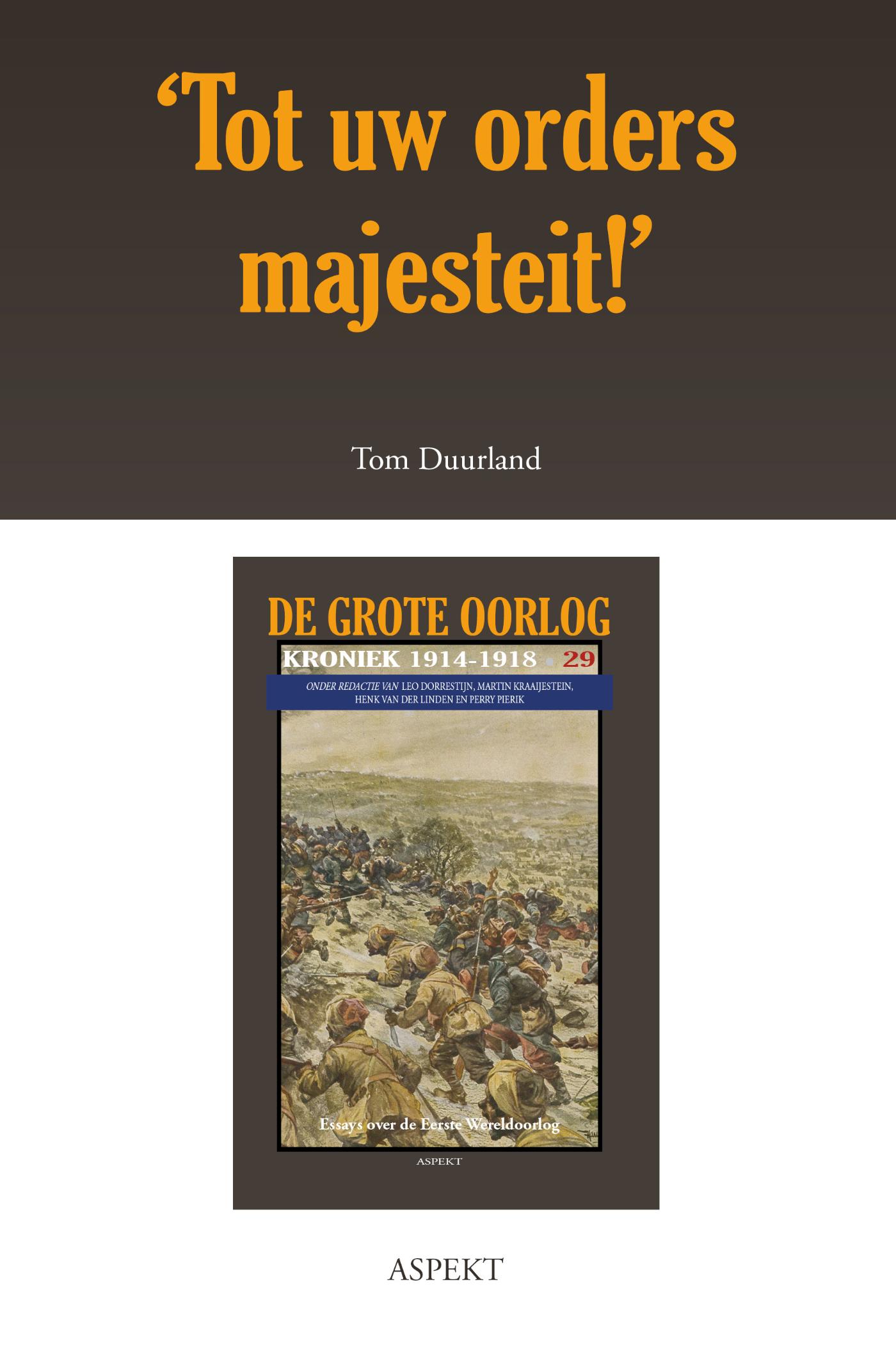 Omslag van ‘Tot uw orders majesteit!’