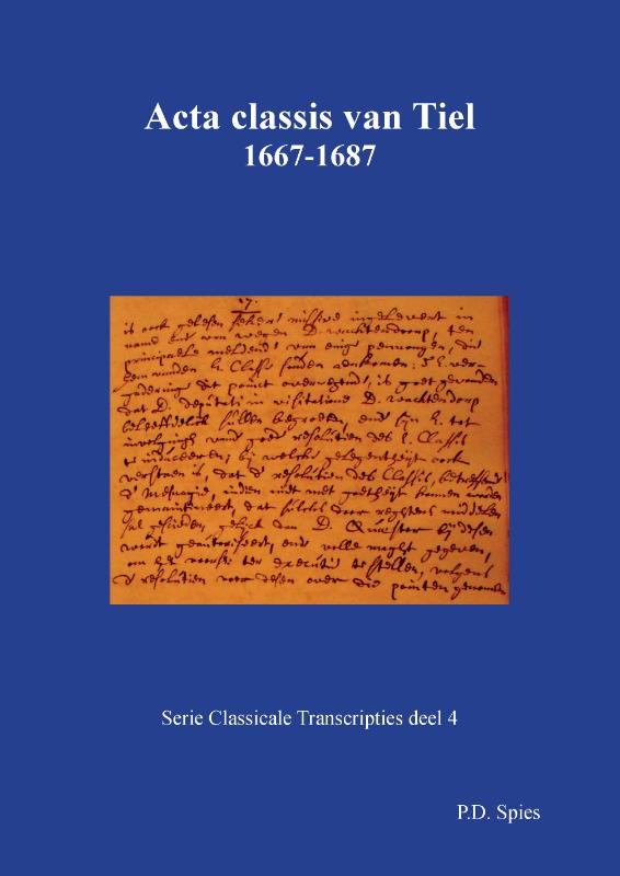 Omslag van Acta classis van Tiel 1667-1687