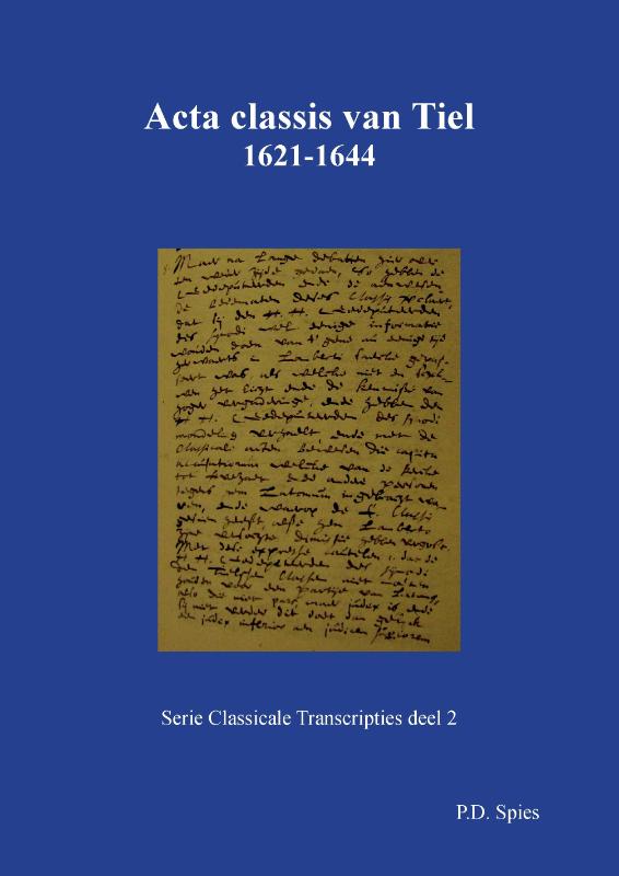Omslag van Acta classis van Tiel 1621-1644