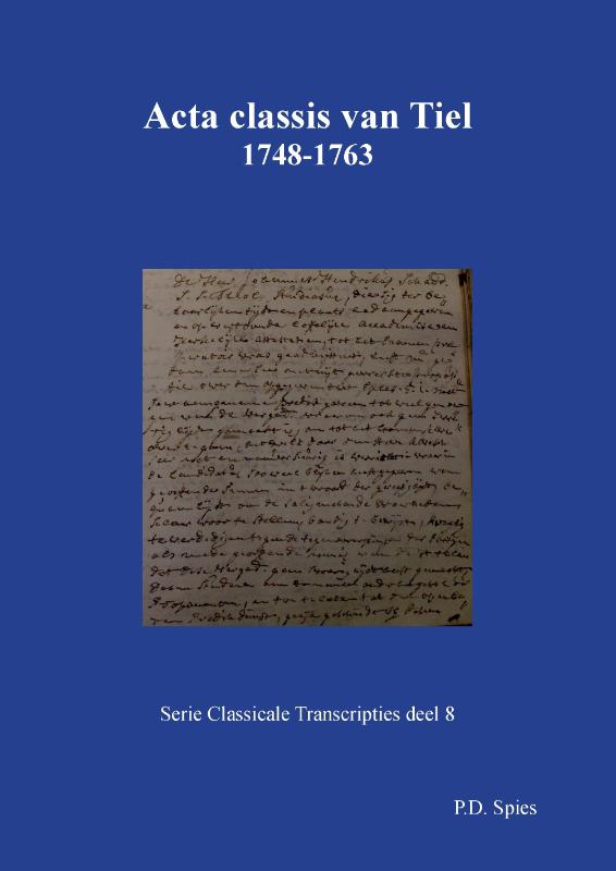 Omslag van Acta classis van Tiel 1748-1763