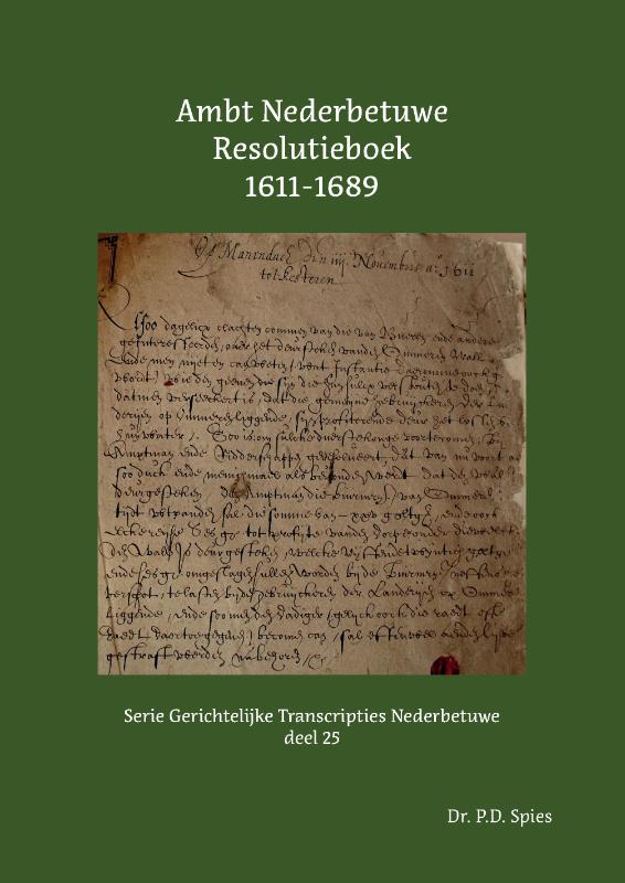 Omslag van Ambt Nederbetuwe Resolutieboek 1611-1689