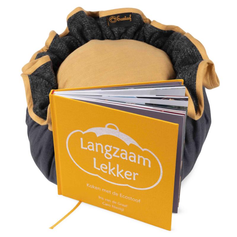 Omslag van Ecostoof Honing geel met kookboek