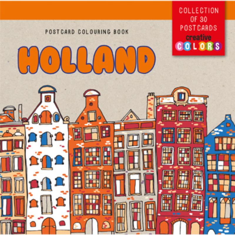 Omslag van Postcard colouring book Holland