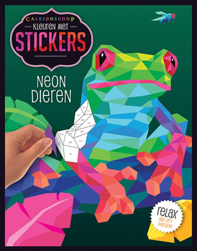 Omslag van Kleuren met stickers - Neon dieren