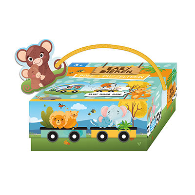 Omslag van Puzzeltrein Babydieren