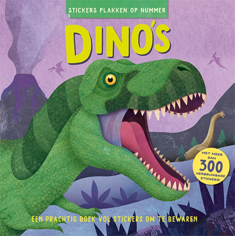 Omslag van Stickers plakken op nummer - Dino's