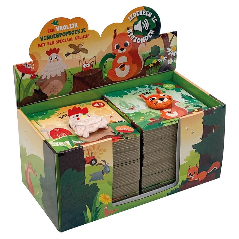 Omslag van Display vingerpopboekjes Bos/boerderij