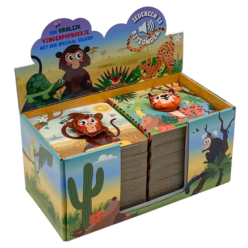 Omslag van Display vingerpopboekjes Jungle/wilde dieren