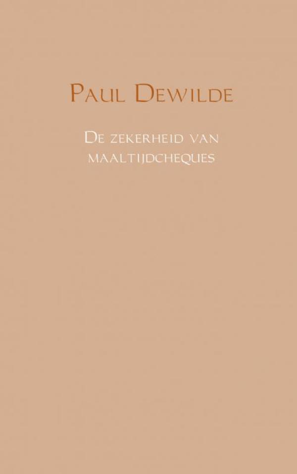 Omslag van De zekerheid van maaltijdcheques