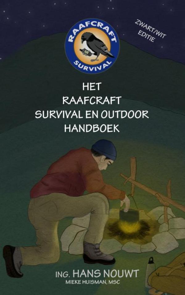 Omslag van Het Raafcraft Survival en Outdoor Handboek - Zwart/wit editie
