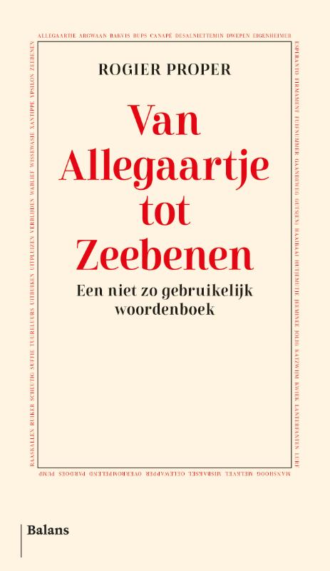 Omslag van Van Allegaartje tot Zeebenen